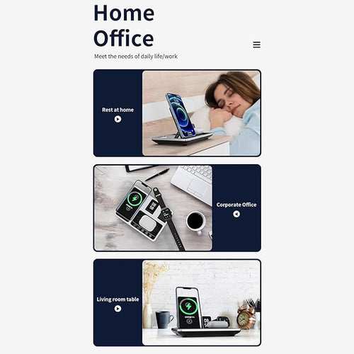 4 in 1 Wireless Smart Charger – Fast Charging Station for iPhone, Apple Watch & AirPods (15W)