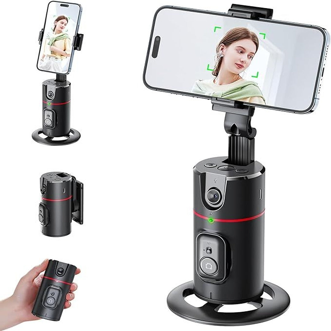 Auto Face Tracking Tripod 360° – Smart Phone Holder with Gesture Control & Remote