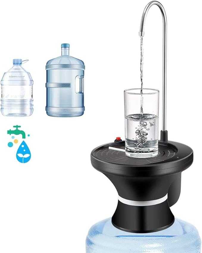 Automatic Electric Water Bottle Pump – USB Rechargeable Drinking Water Dispenser for 5 Gallon Bottles