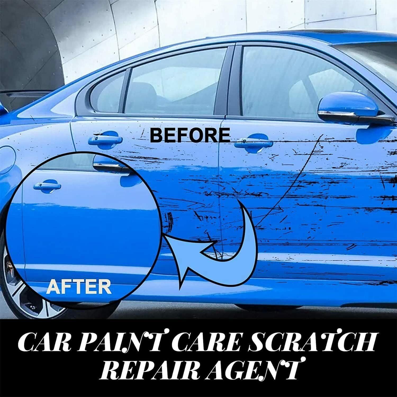 Car Scratch Remover Repair Kit – Auto Paint Scratch Repair Compound with Foam Pad for Light Scratches & Surface Marks