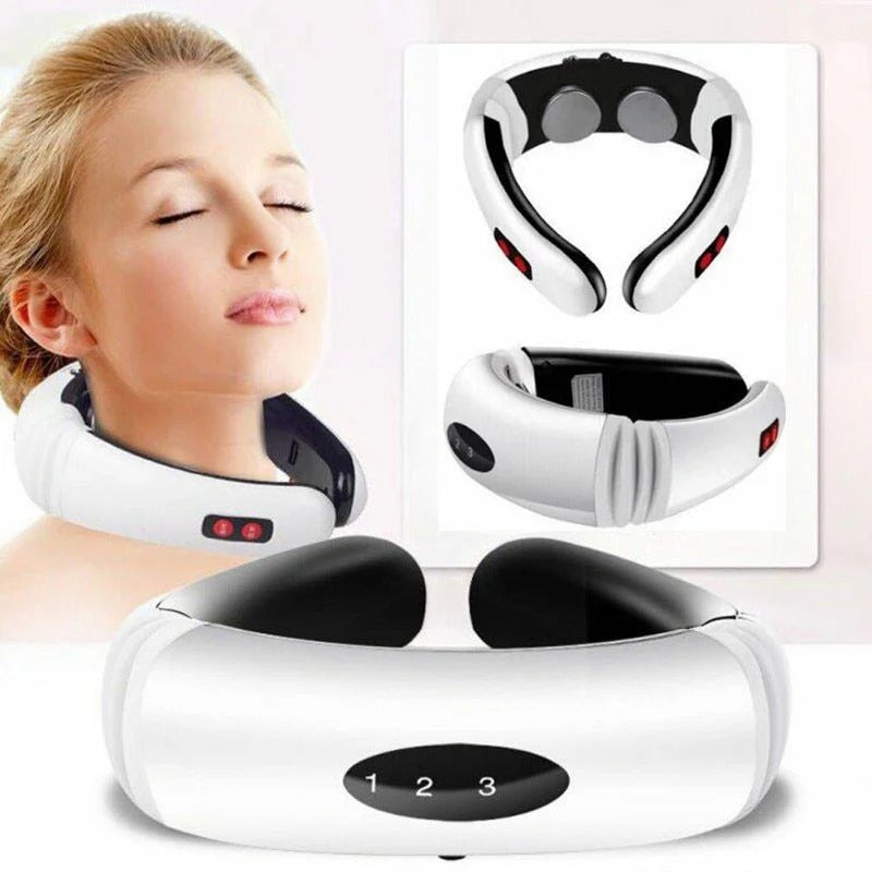 Rechargeable Portable U-shaped Electric Neck Massager with Heating