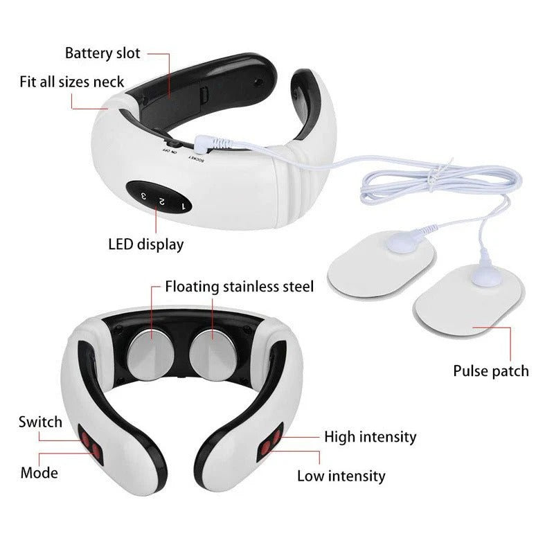 Rechargeable Portable U-shaped Electric Neck Massager with Heating