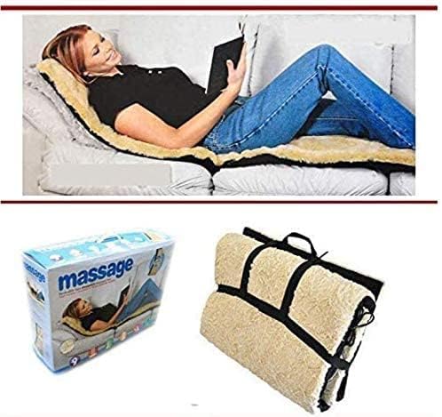 Full Body Massage Mat with Heat – Electric Vibrating Massage Mattress for Neck, Back, Legs Relaxation 9 Motors