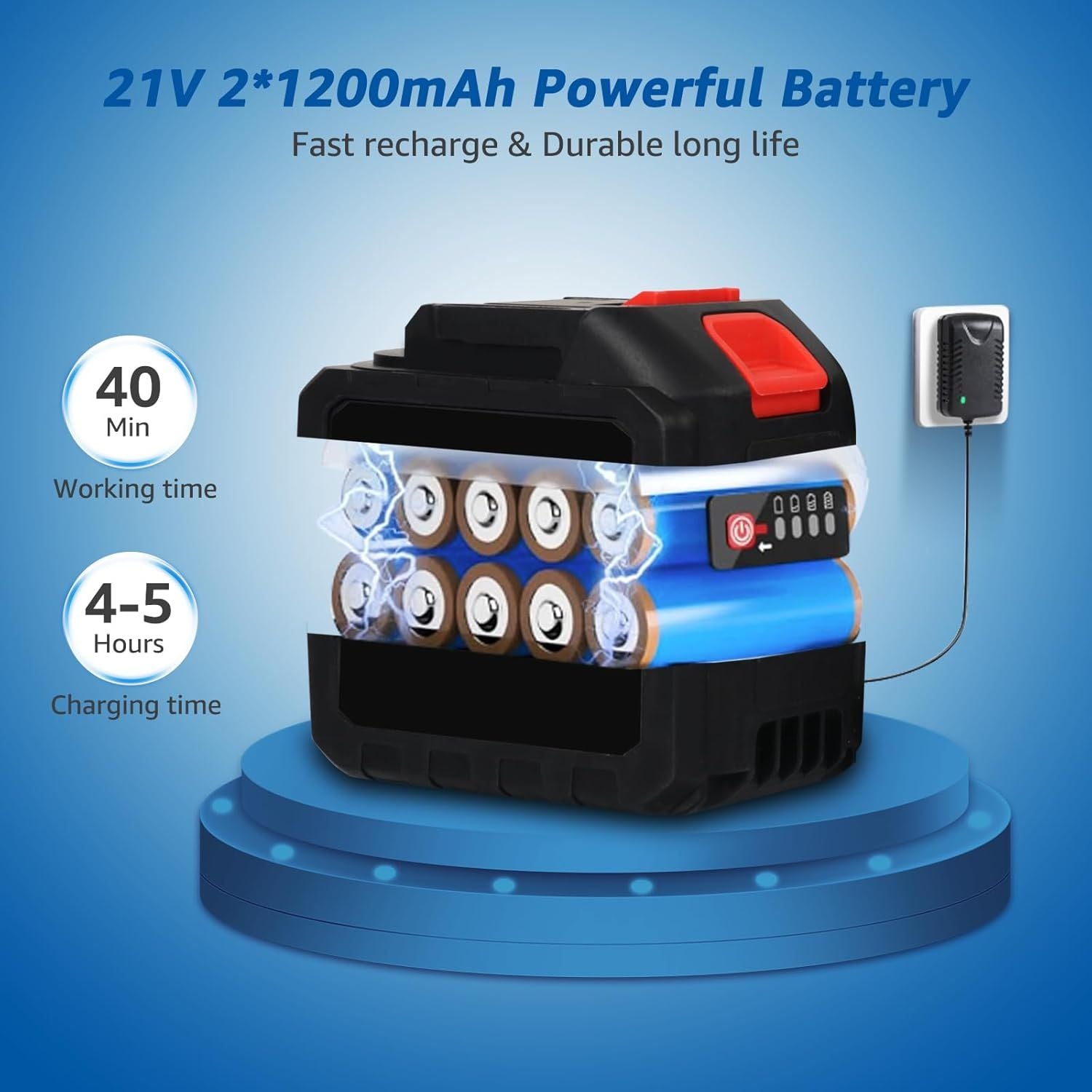 High Pressure Water Cleaning Sprayer 21V – Portable Cordless Pressure Washer with 6 Mode Nozzle for Car Wash & Garden Use
