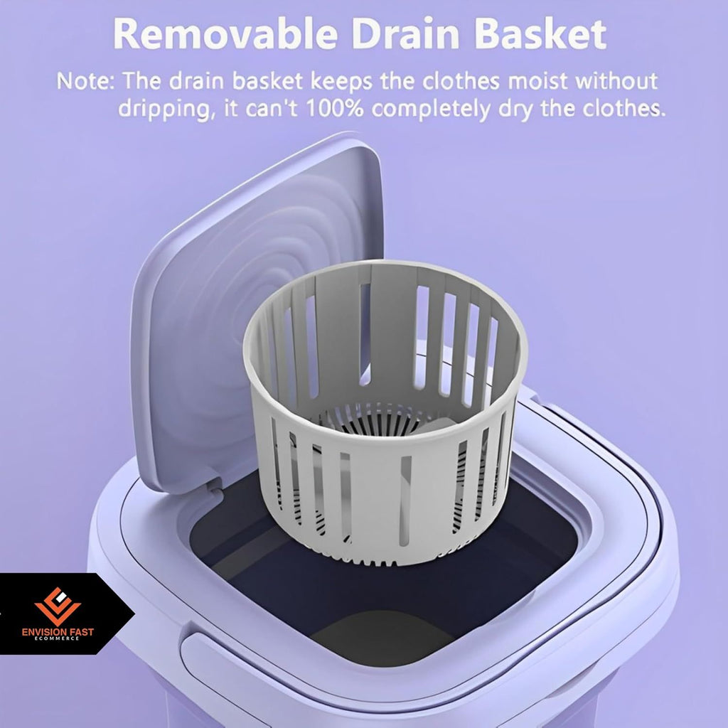 Mini Washing Machine with Spin Dryer – Portable Compact Washer for Small Loads (5.5kg)