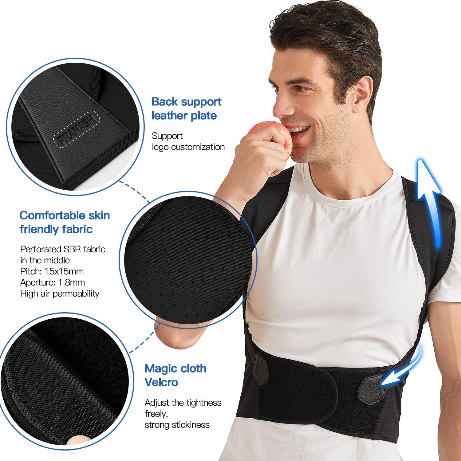 Posture Corrector Belt for Men & Women – Adjustable Back Support Shoulder Brace