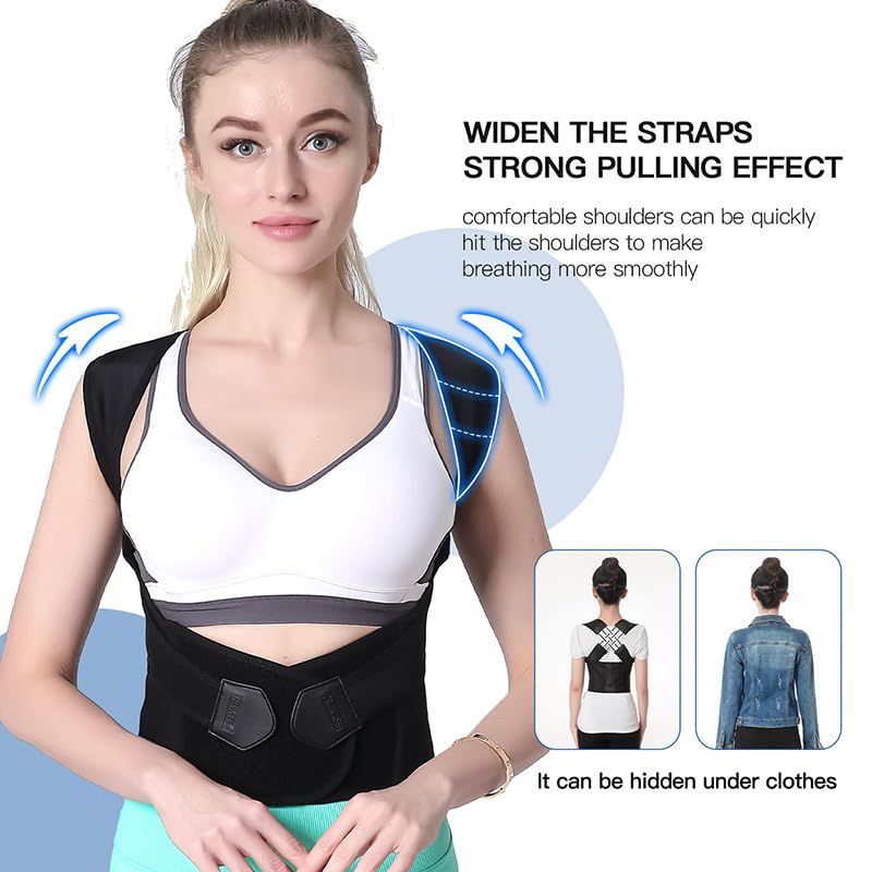 Posture Corrector Belt for Men & Women – Adjustable Back Support Shoulder Brace