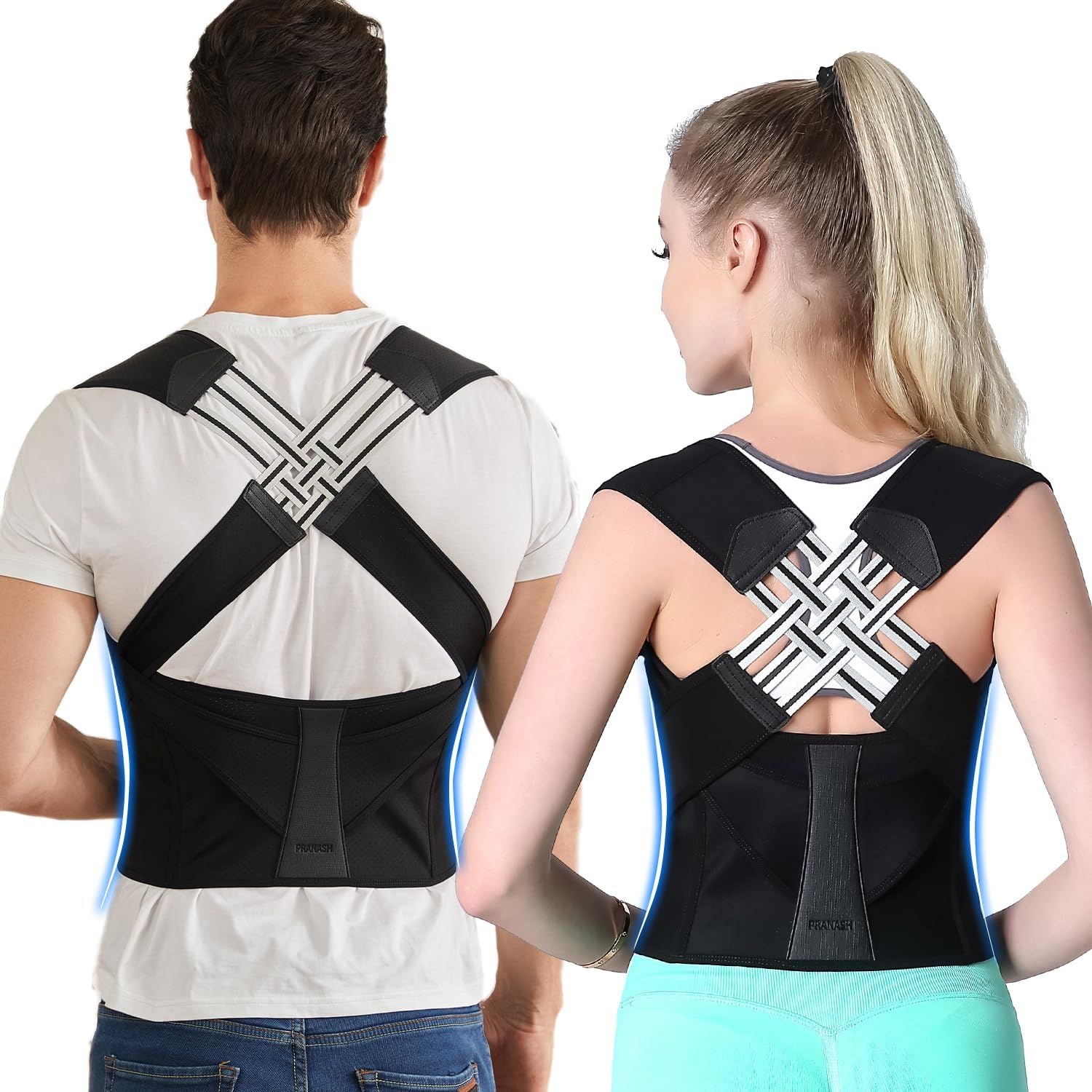 Posture Corrector Belt for Men & Women – Adjustable Back Support Shoulder Brace