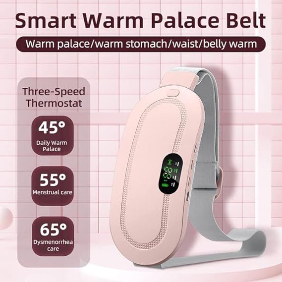 Period Heating Belt for Women – Portable Heating Pad with Massage & Adjustable Heat Levels