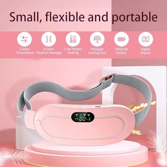 Period Heating Belt for Women – Portable Heating Pad with Massage & Adjustable Heat Levels