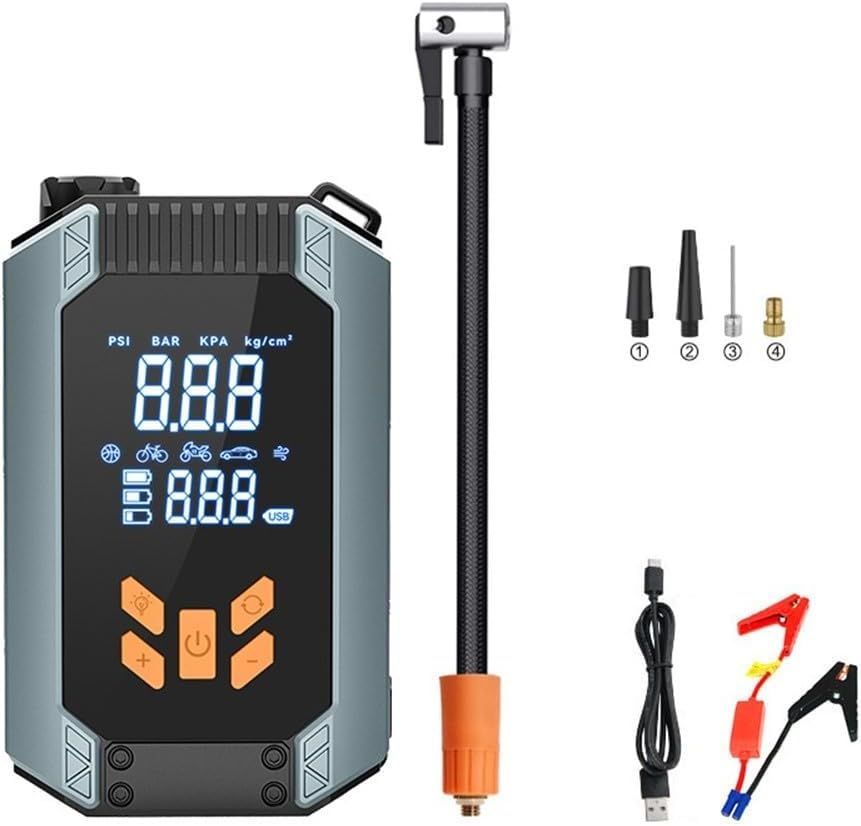 Portable Car Jump Starter with Air Compressor – Battery Booster Power Bank & 150 PSI Tire Inflator