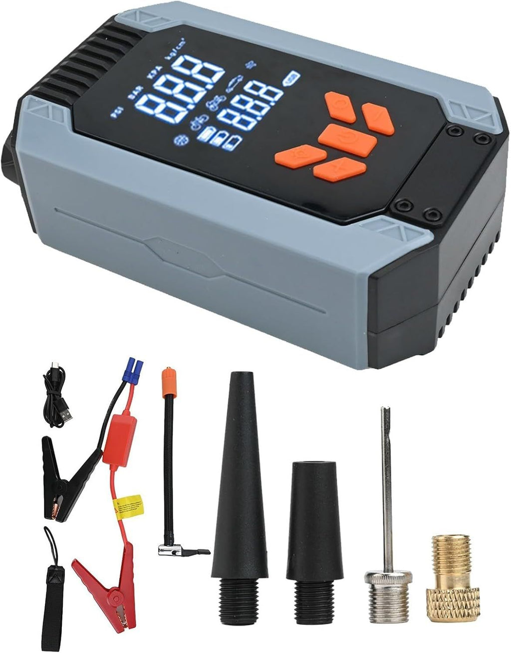 Portable Car Jump Starter with Air Compressor – Battery Booster Power Bank & 150 PSI Tire Inflator