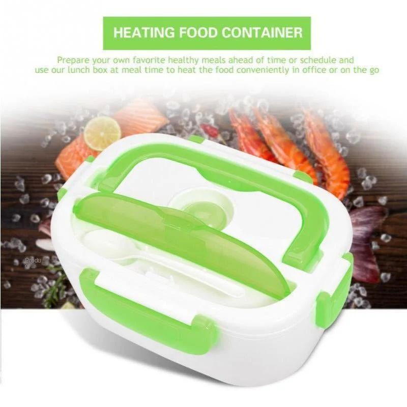 سخان صندوق الغداء الكهربائي المحمول - مسخن طعام للسيارة والسفر (12 فولت/استخدام محمول)