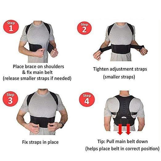 Shoulder Back Support Belt – Adjustable Posture Corrector Brace for Upper Back & Spine Support for Men & Women