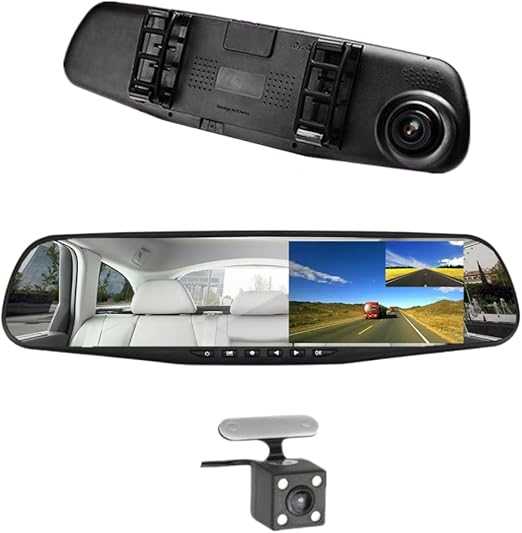 Vehicle Blackbox DVR 1080P – Dual Camera Dash Cam with Touch Screen & Rear View Camera