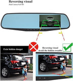 Vehicle Blackbox DVR 1080P – Dual Camera Dash Cam with Touch Screen & Rear View Camera