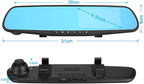 Vehicle Blackbox DVR 1080P – Dual Camera Dash Cam with Touch Screen & Rear View Camera
