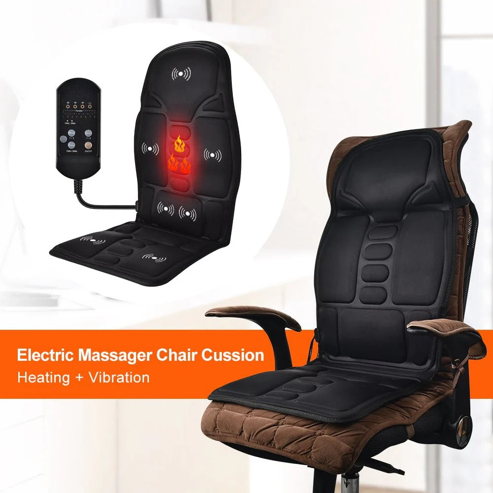 Massage Seat Topper with Heat – Full Body Seat Cushion for Home, Office & Car